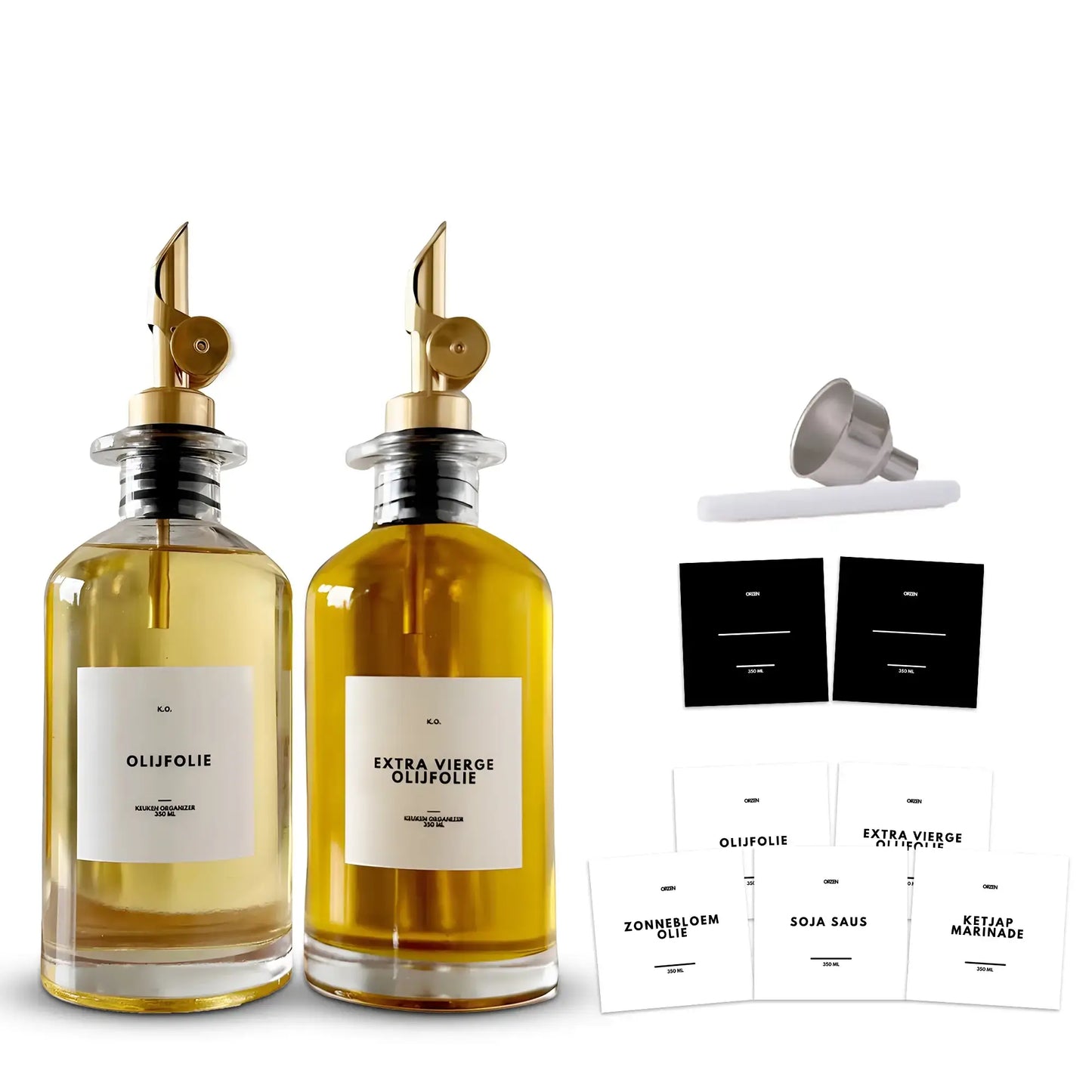 Olie Dispenser labels wit 2st