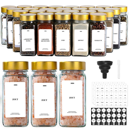 Kruidenpotjes labels wit 24st