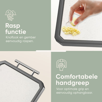 Titanium snijplank met design handvat | PFAS-vrij
