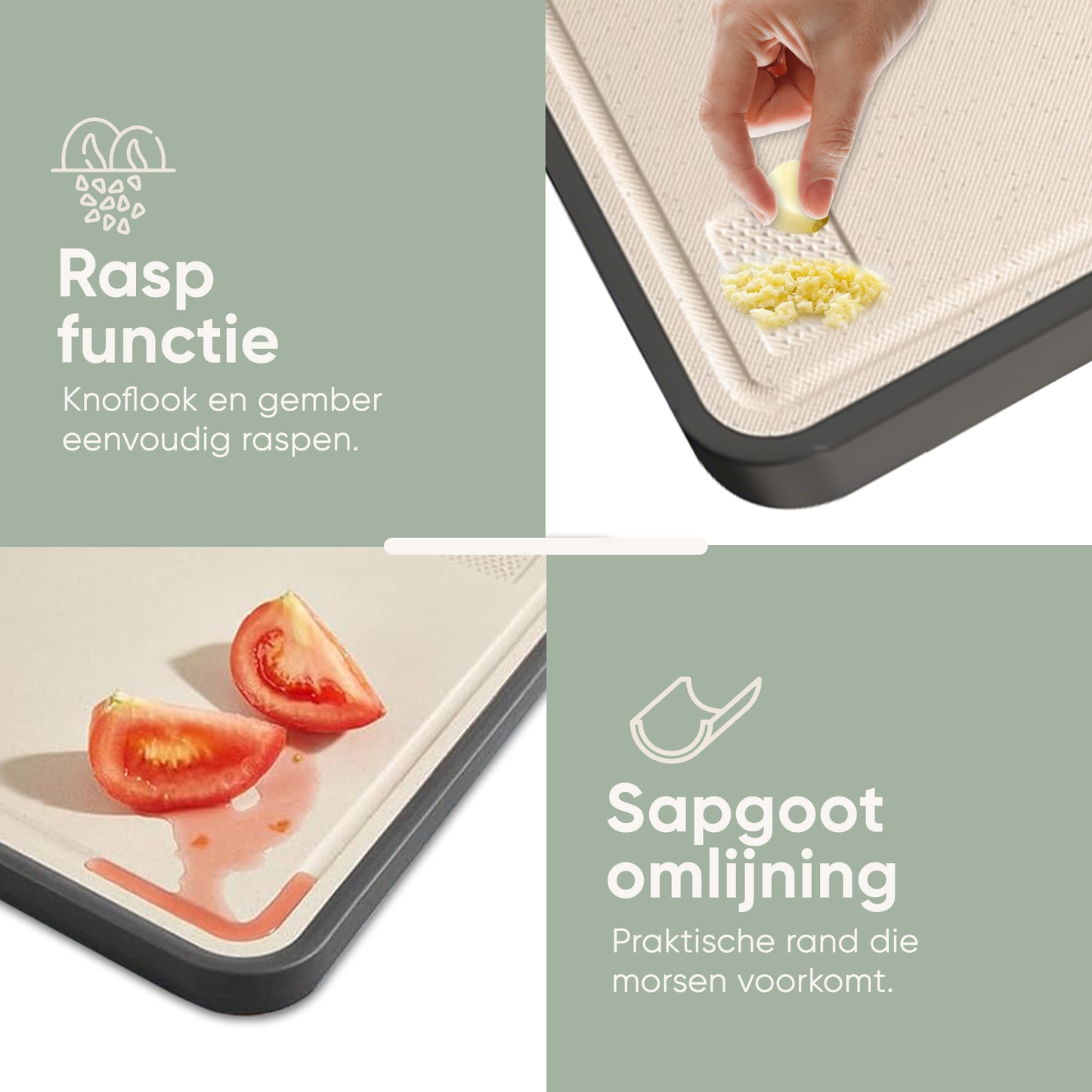 Titanium snijplank met klassieke handvat | PFAS-vrij