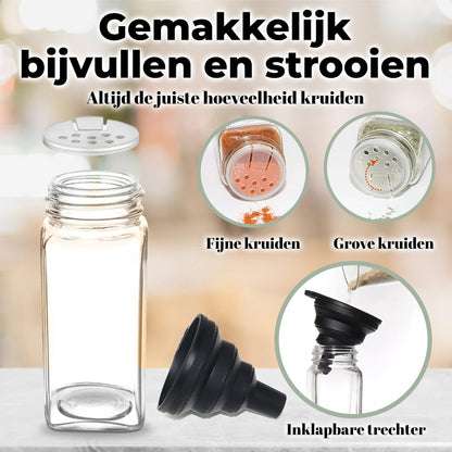 Kruidenpotjes labels wit 24st