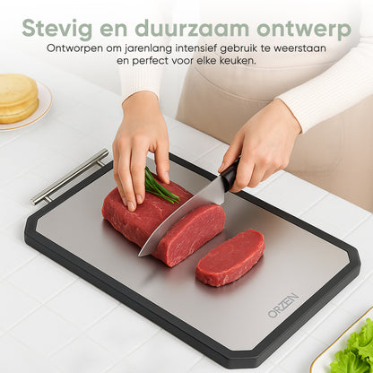 Titanium snijplank met design handvat | PFAS-vrij