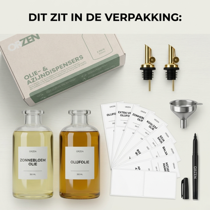 Olie Dispenser labels wit 2st