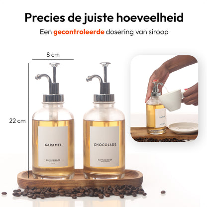 Koffiesiroop Dispenser zilver 2st