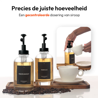 Koffiesiroop Dispenser zwart 2st