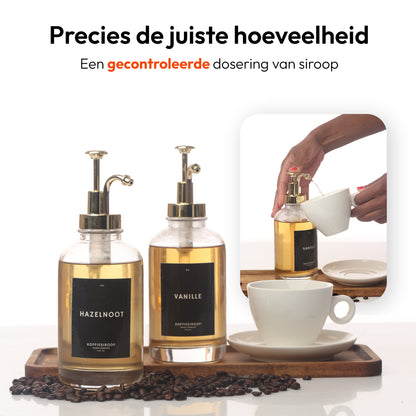 Koffiesiroop Dispenser goud 2st