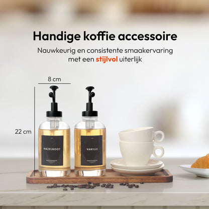 Koffiesiroop Dispenser zwart 2st