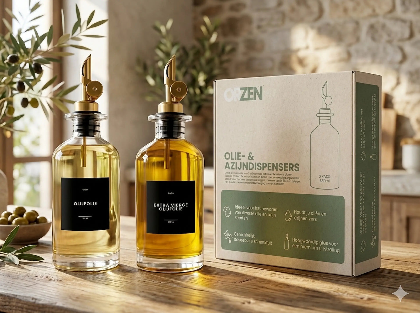 Olie Dispenser zwart 2st