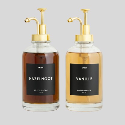 Koffiesiroop Dispenser goud 2st