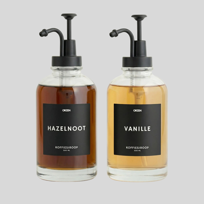 Koffiesiroop Dispenser zwart 2st