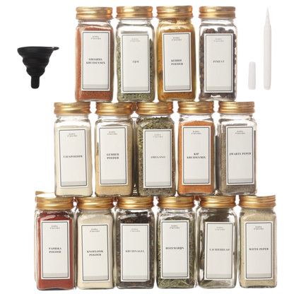 Kruidenpotjes labels wit 24st