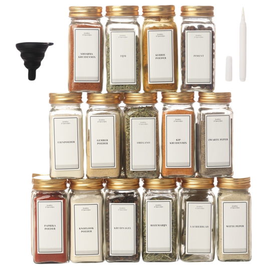 Kruidenpotjes labels wit 24st
