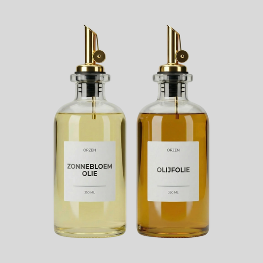 Olie Dispenser labels wit 2st
