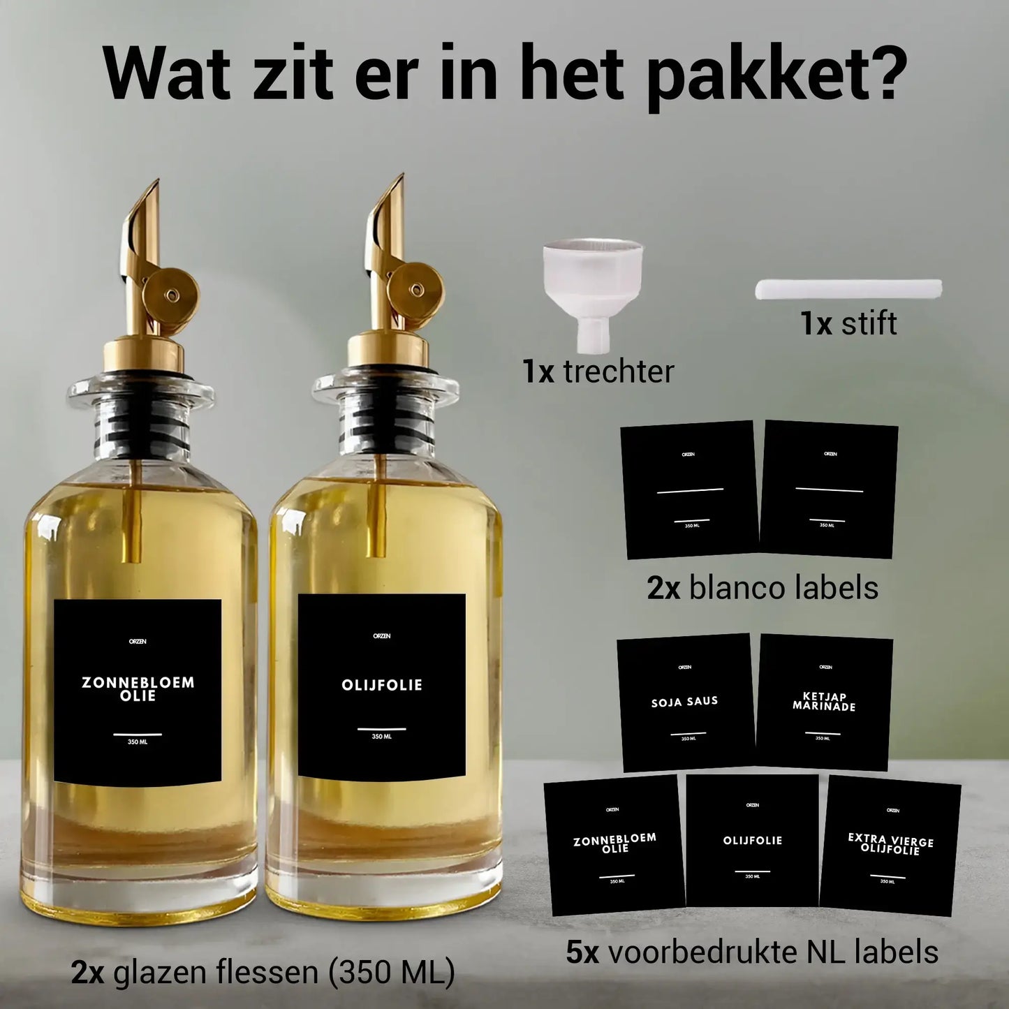 Olie Dispenser zwart 2st