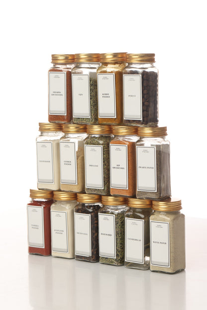 Kruidenpotjes labels wit 24st