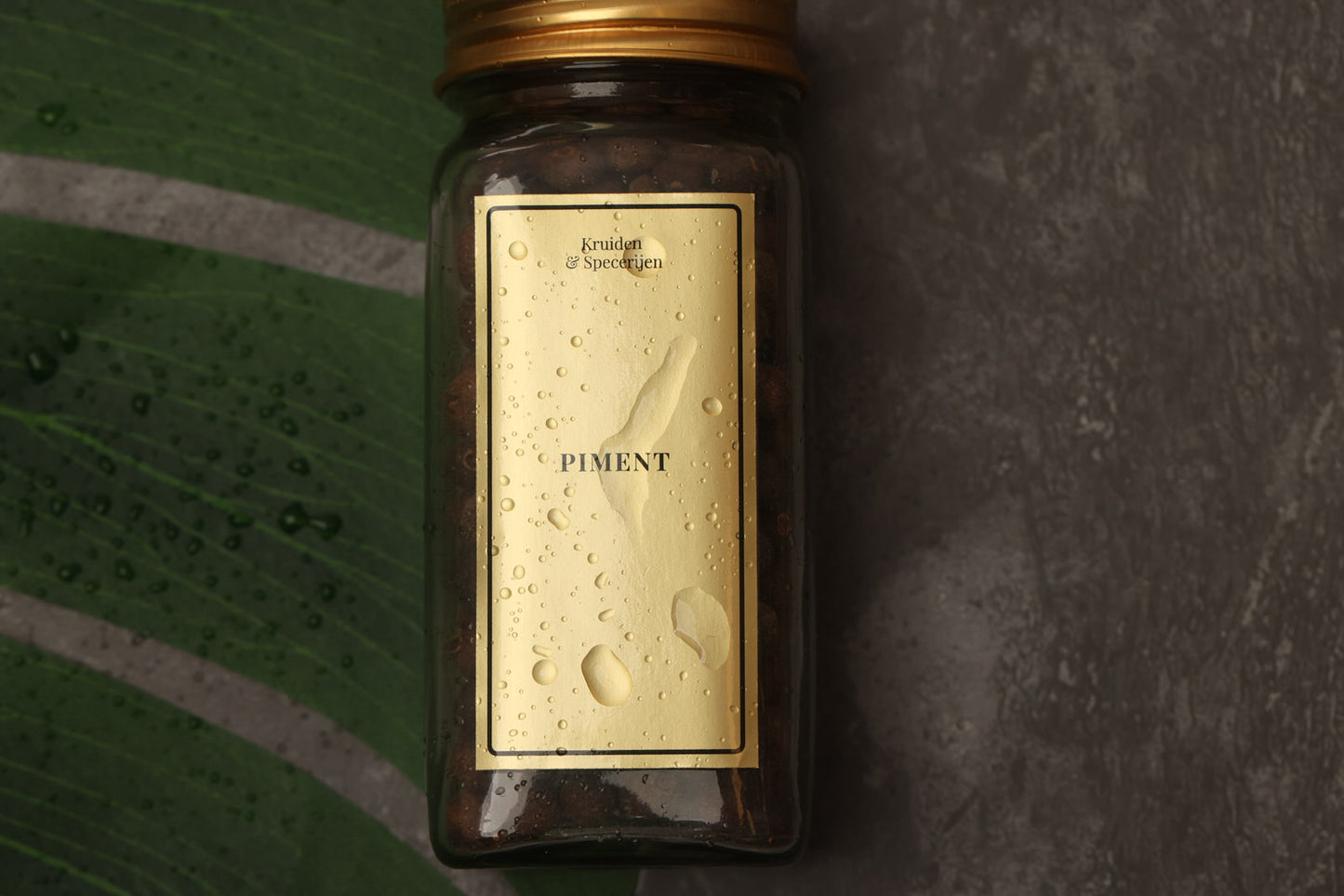 Kruidenpotjes labels goud 24st